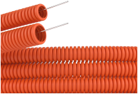 Труба гофрированная ПНД оранжевая с зондом (100 м) 25 мм DKC 71925